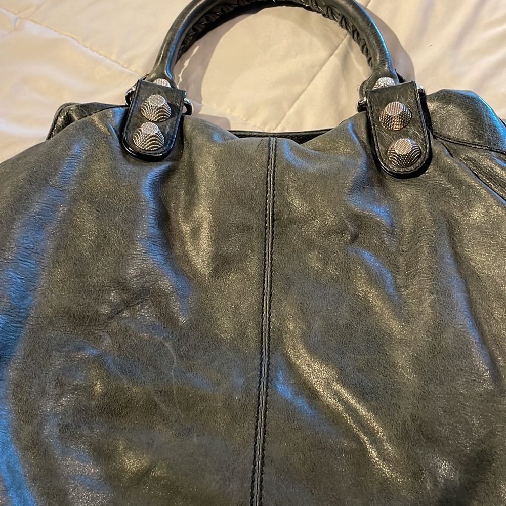 Beautiful leather gray Balenciaga Giant City bag/tote. Like motorcycle bag - Picture 4 of 16